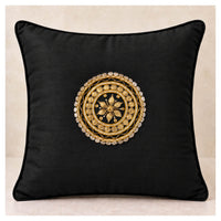 Gota Motif Cushion - Black
