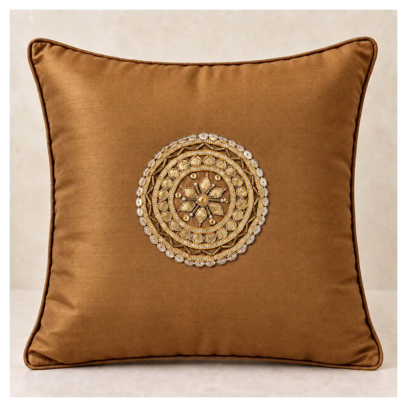 Gota Motif Cushion - Copper