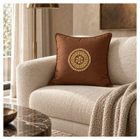 Gota Motif Cushion - Coffee