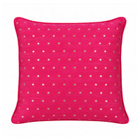 Gold Dot Cushion - Magenta Pink