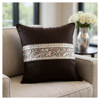 Jungle Procession Cushion - Black