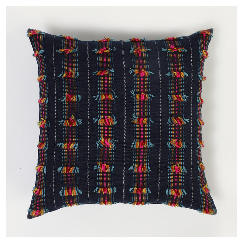 Orchard Fringe Cushion - Navy - Set of 2