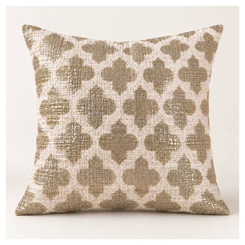 Ivory & Gold Cushion Covers – Set of 2