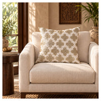 Ivory & Gold Cushion Covers – Set of 2