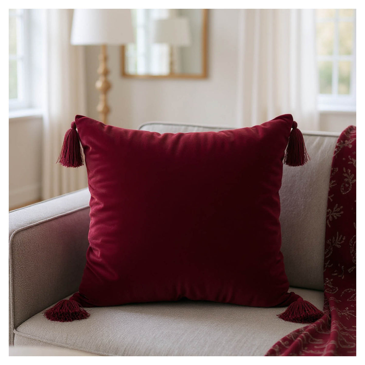 Ruby Velvet Cushion - Set of 2