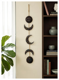 Moon Phase Wall Hanging - Black