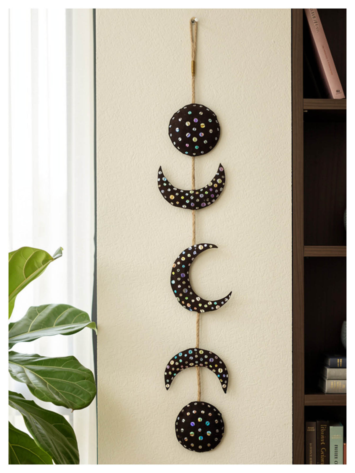 Moon Phase Wall Hanging - Black