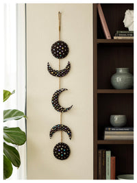 Moon Phase Wall Hanging - Black