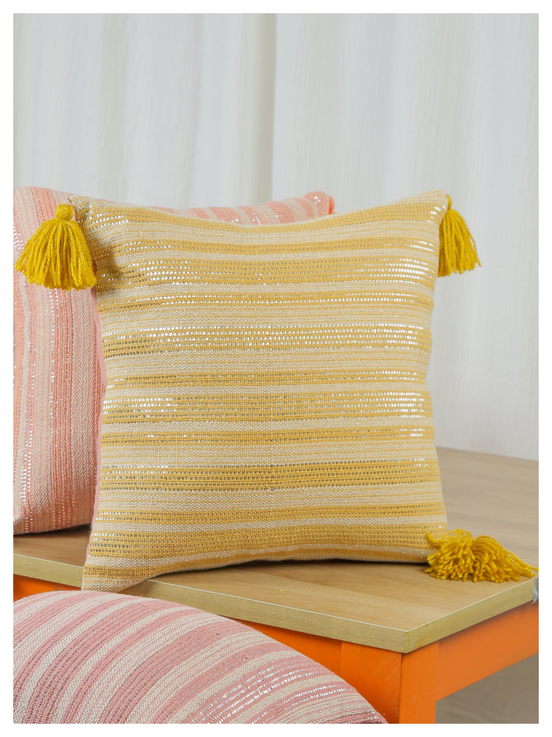 Sunlit Stripes Cushion - Mustard - Set of 2