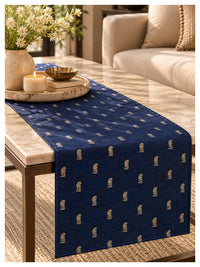 Saz Paisley Table Runner – Navy