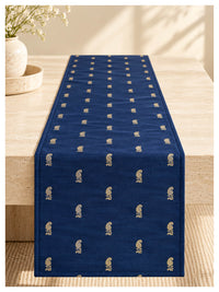 Saz Paisley Table Runner – Navy