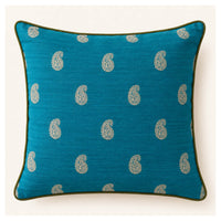 Heritage Paisley Cushion - Indian Turquoise