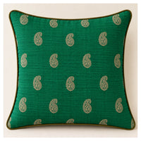 Heritage Paisley Cushion - Emerald Green