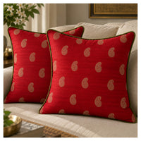 Heritage Paisley Cushion - Red