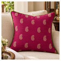 Heritage Paisley Cushion - Vibrant Pink
