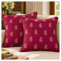 Heritage Paisley Cushion - Vibrant Pink