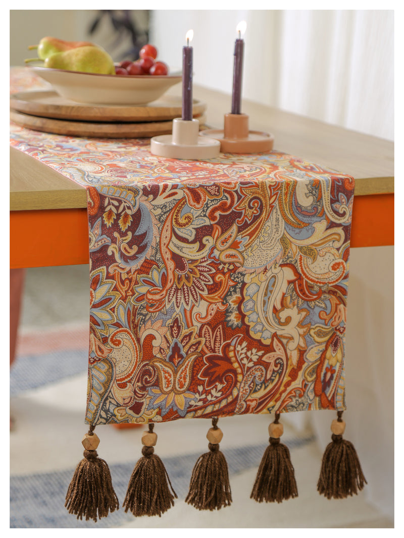 Amber Paisley Table Runner