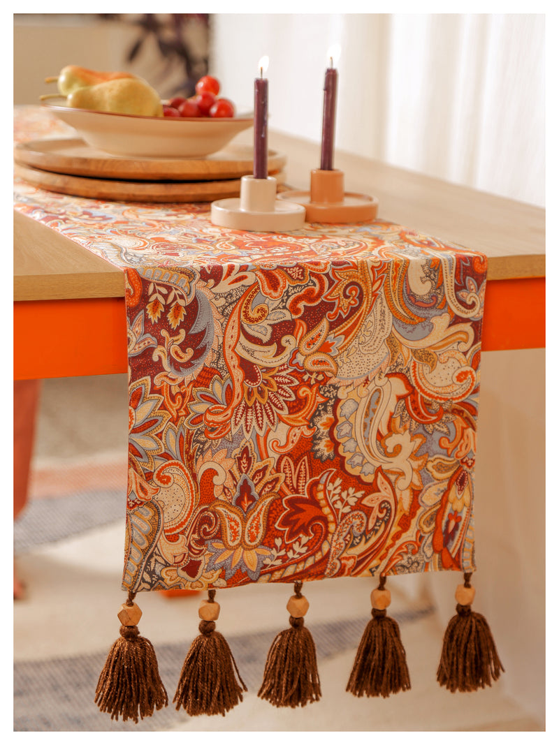 Amber Paisley Table Runner