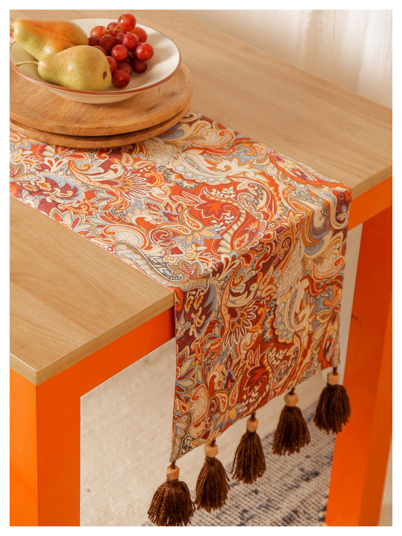 Amber Paisley Table Runner