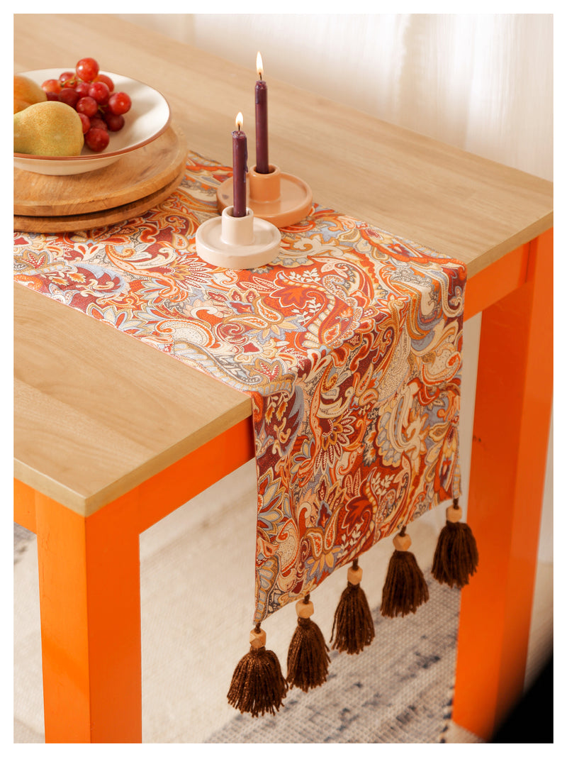 Amber Paisley Table Runner