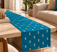 Saz Paisley Table Runner – Turquoise