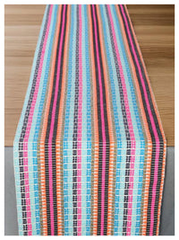 Vivid Turq Table Runner with Tassels