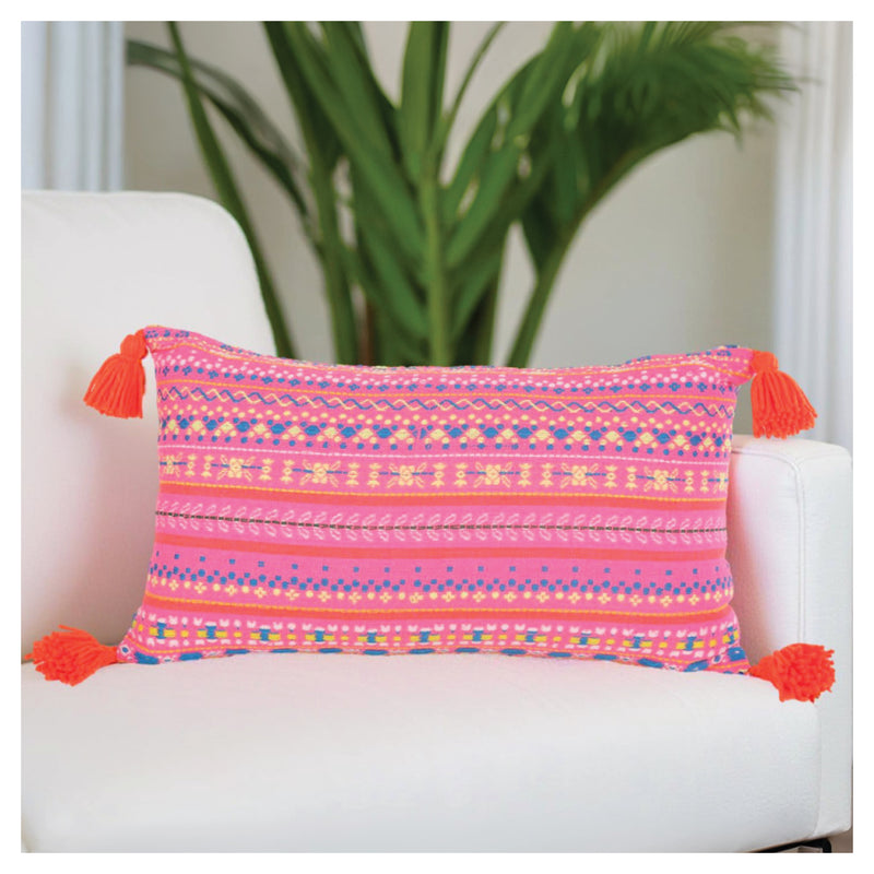 Raga Lumbar Pillow - Light Pink