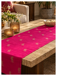 Saz Paisley Table Runner – Rani Pink