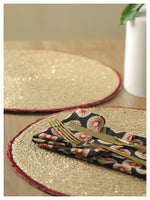 Spelt Shimmer Round Table Mats - Amber