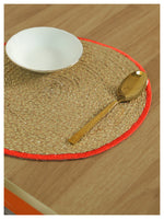 Spelt Shimmer Round Table Mats - Orange