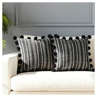 Midnight Pommed Cushion - Set of 6
