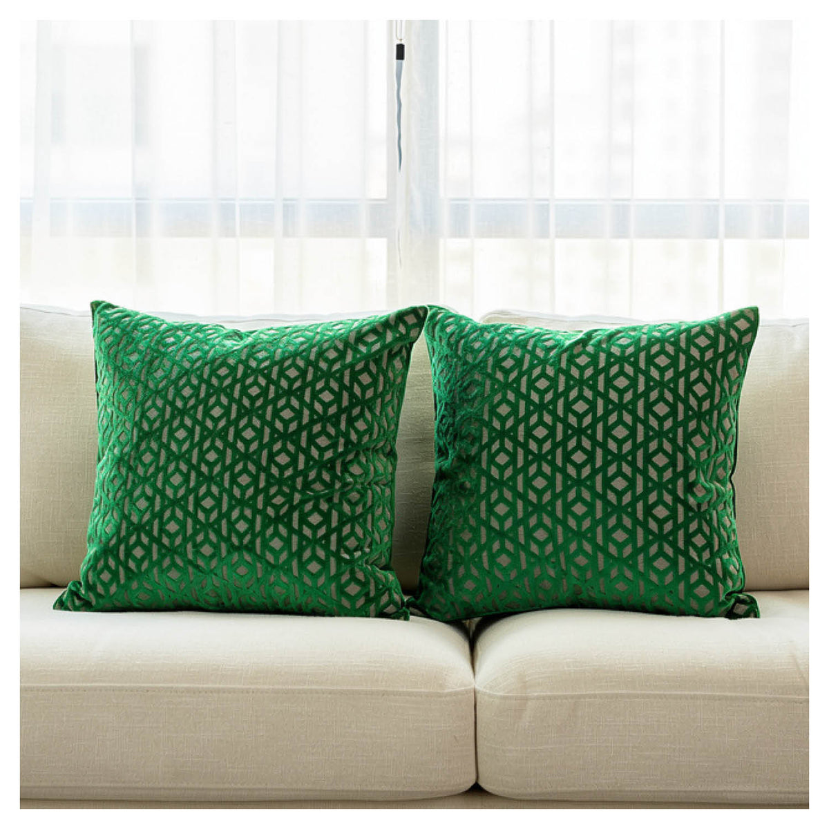 Emerald Velvet Cushions - Set of 6