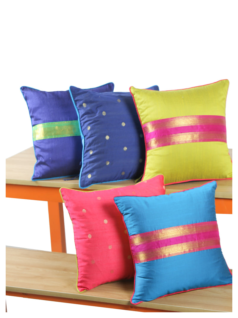 Festive Sari Cushions - Set of 5