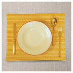 Mustard & Silver Striped Table Mats