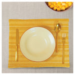 Mustard & Silver Striped Table Mats
