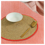 Spelt Shimmer Round Table Mats - Orange