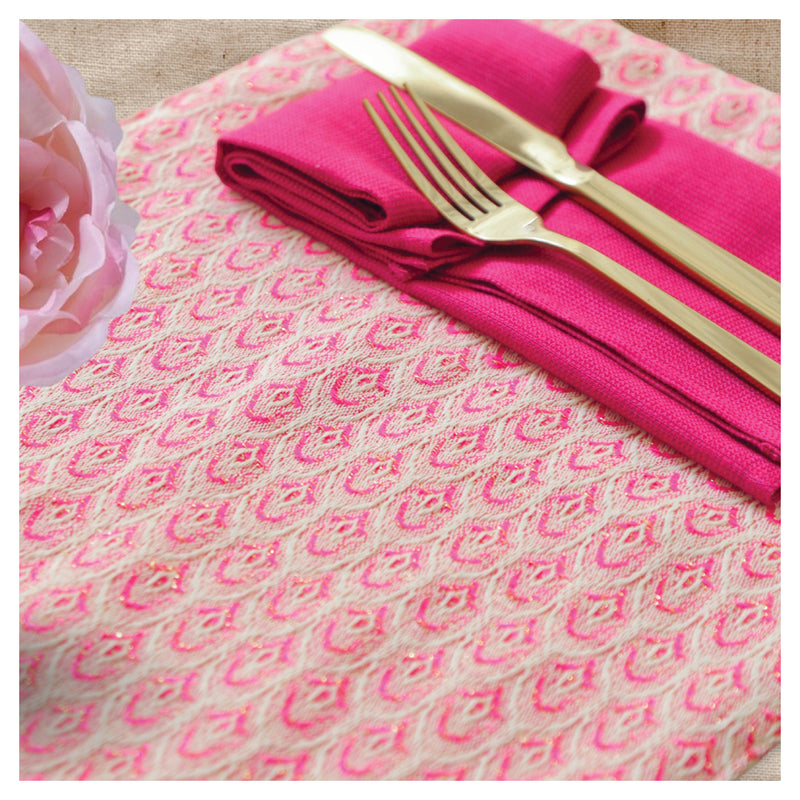 Pink Scallop Table Mats