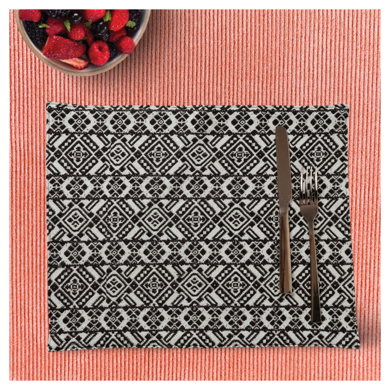 Black & White Patterned Table Mats