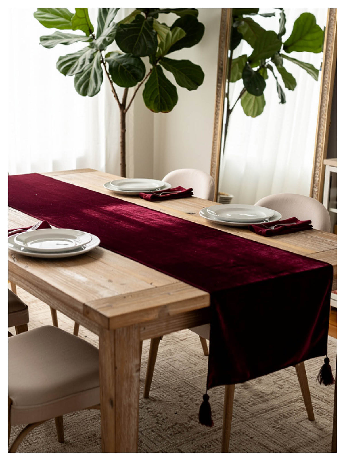 Ruby Velvet Table Runner