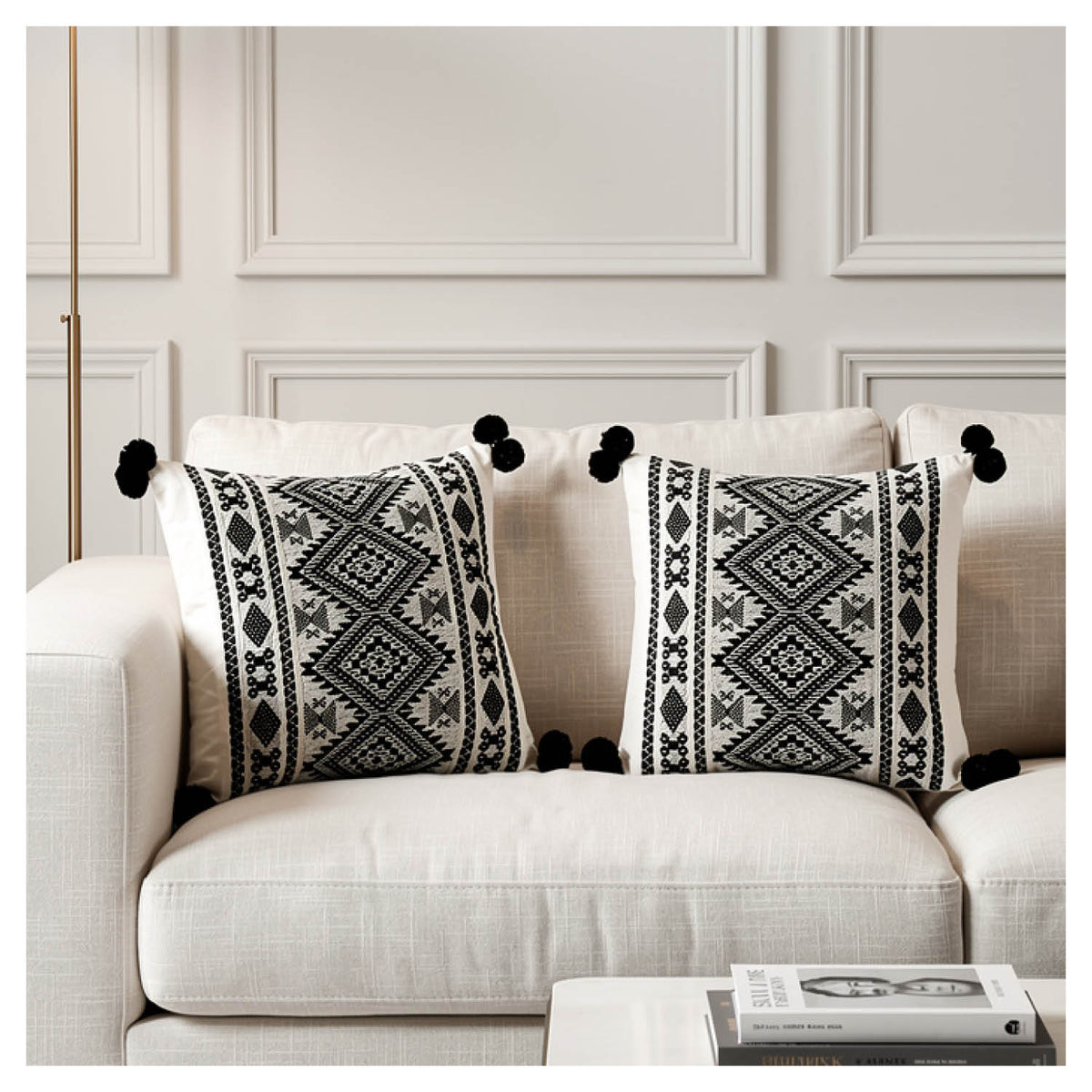 Aztec Border Cushion - Set of 2