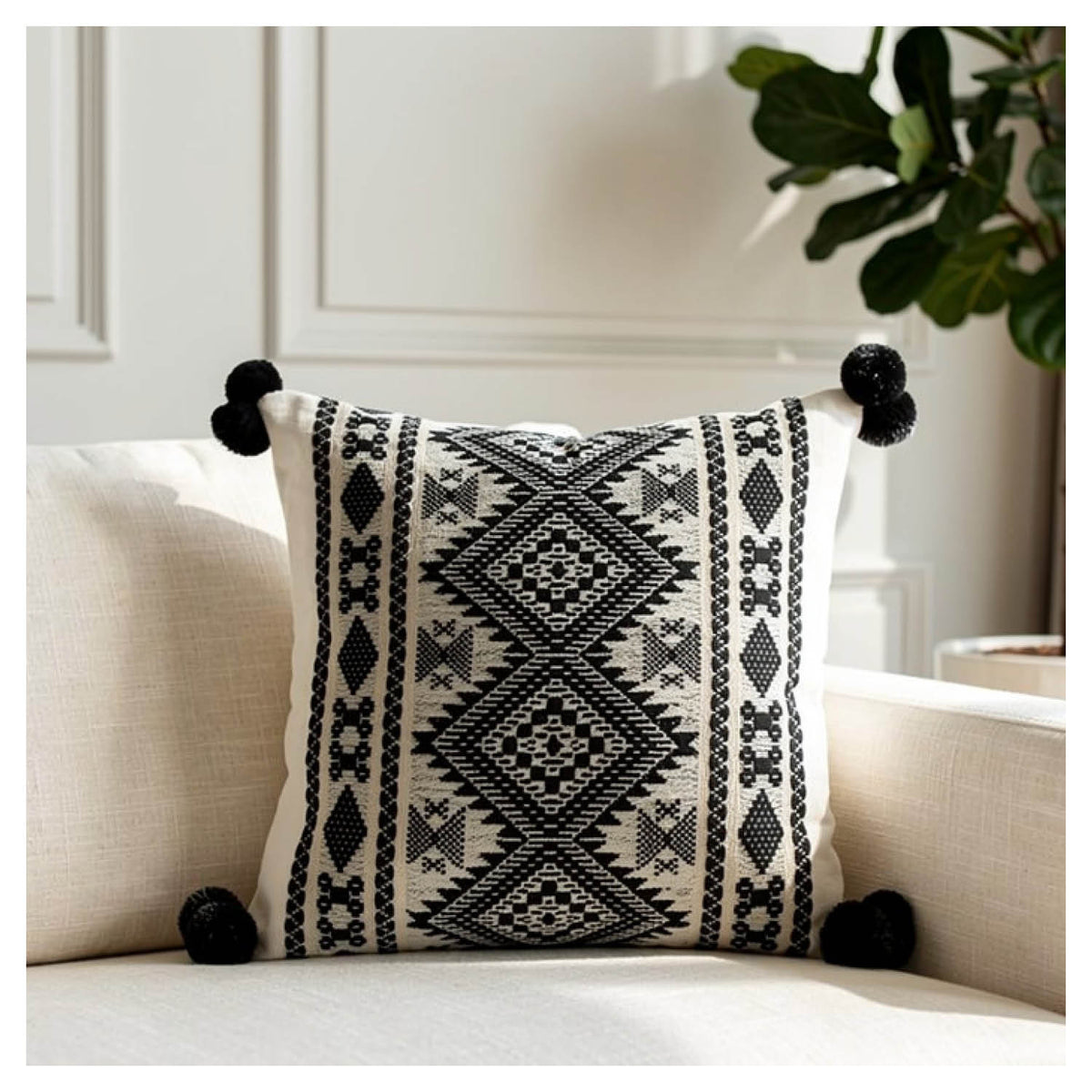 Aztec Border Cushion - Set of 2