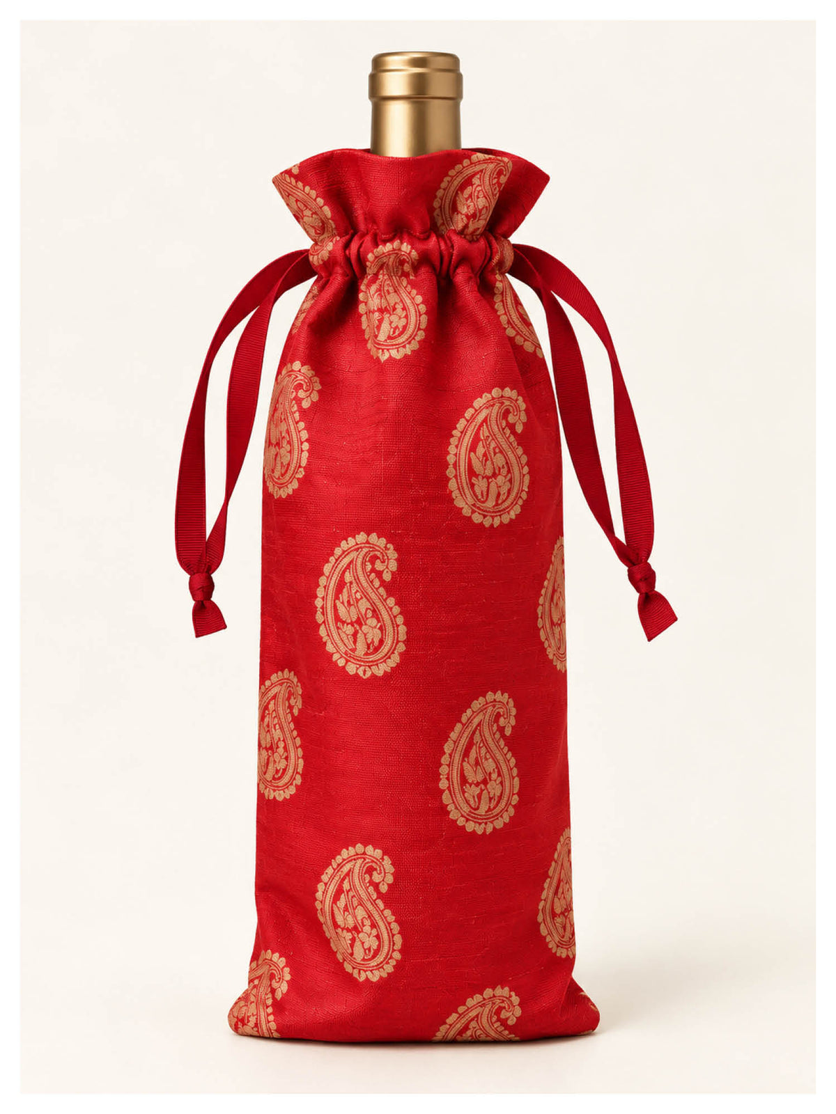 Jewel Paisley Wine Bottle Gift Bags – Ruby