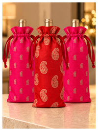 Jewel Paisley Wine Bottle Gift Bags – Ruby