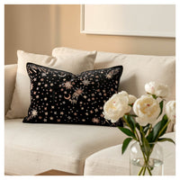 Starburst  Lumbar Pillow - Black
