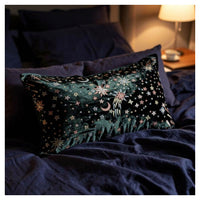 Starburst  Lumbar Pillow - Black