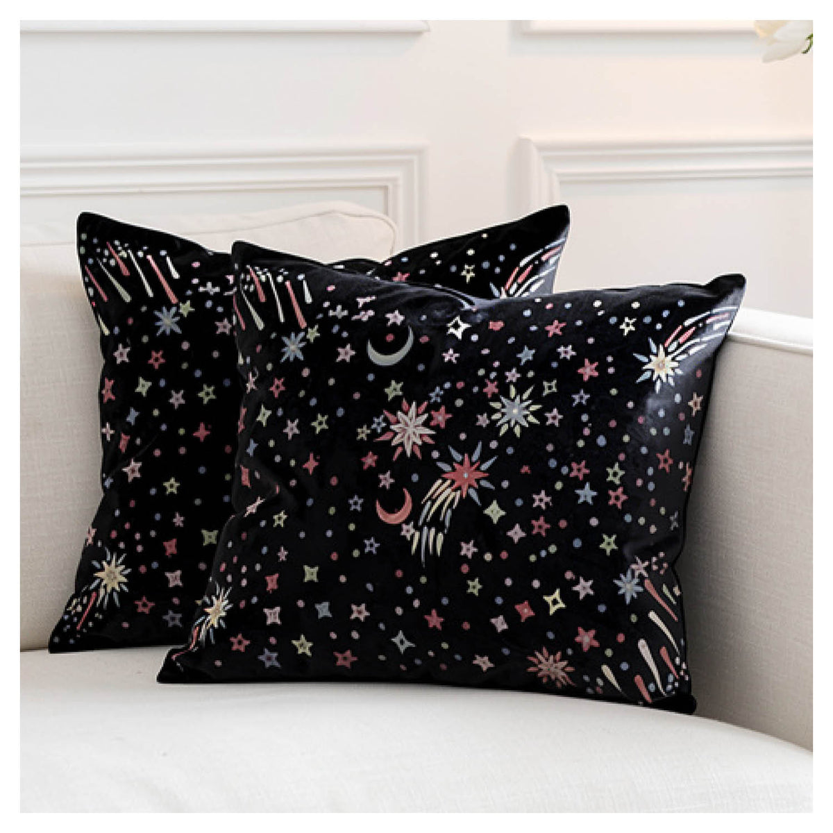 Starburst Cushion - Black