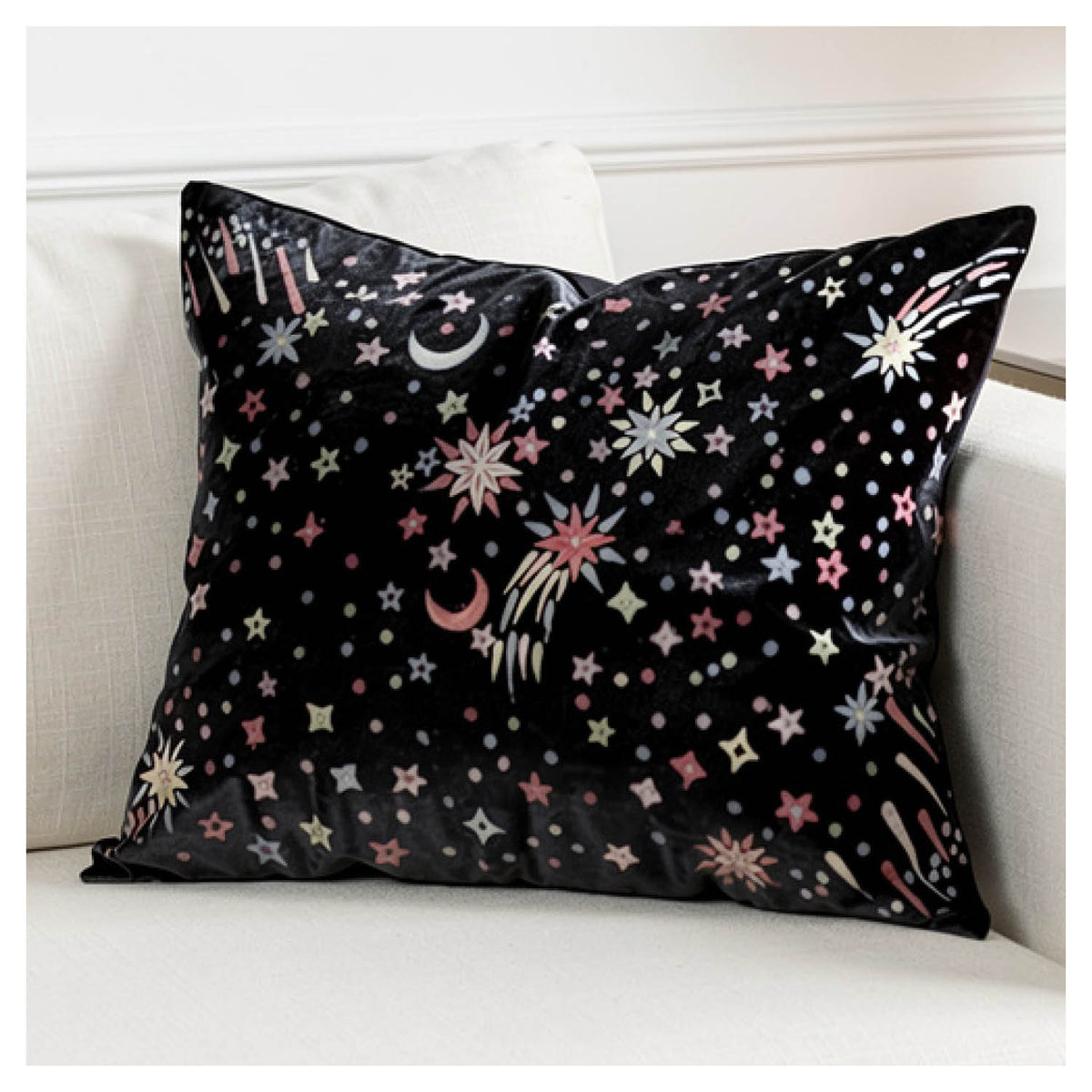 Starburst Cushion - Black