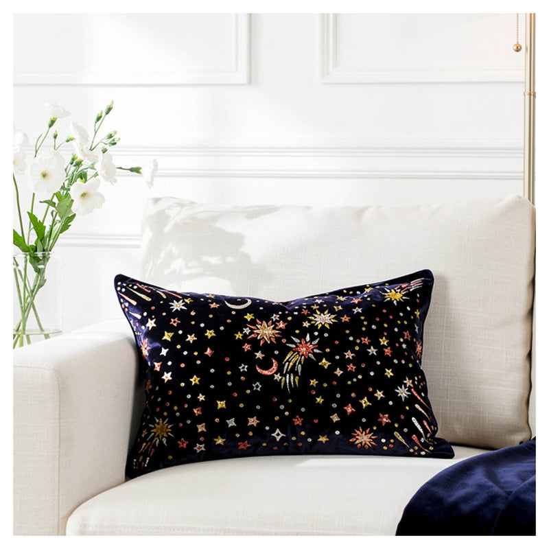 Starburst Lumbar Pillow - Blue