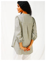 Moon Child Silver Stripe Shirt - Grey