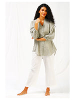 Moon Child Silver Stripe Shirt - Grey